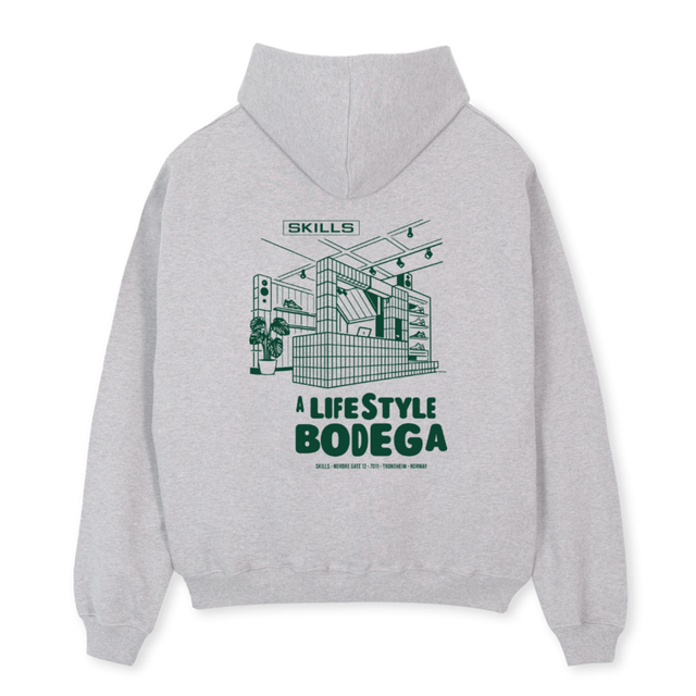 ALBHOODIECLOUD Light Grey Marl Oversized Hoodie.