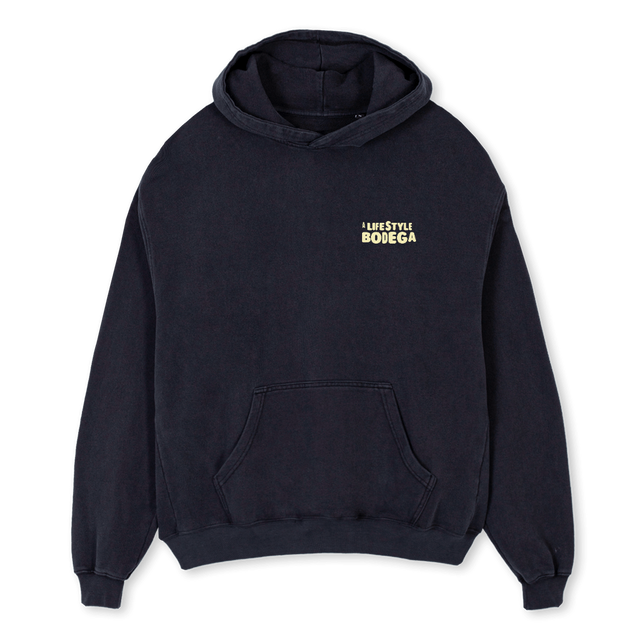 ALBHOODIEVB Vintage Black Oversized Hoodie.