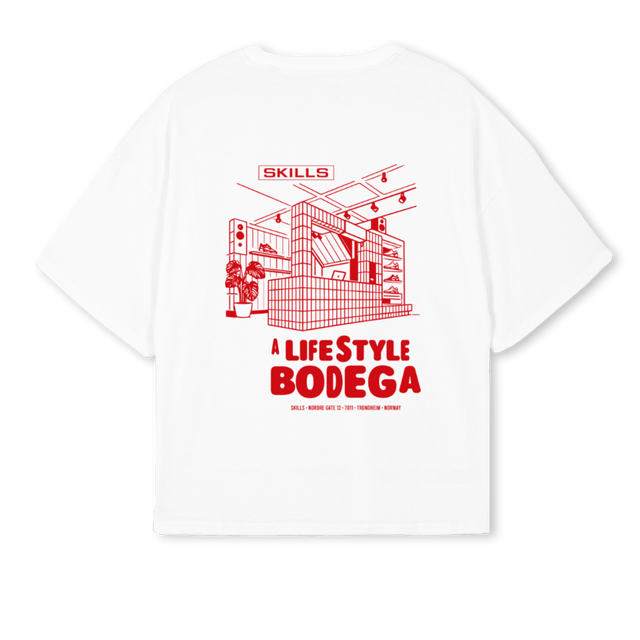 ALBCROPPEDBOPTICW White Oversized Boxy Tee.