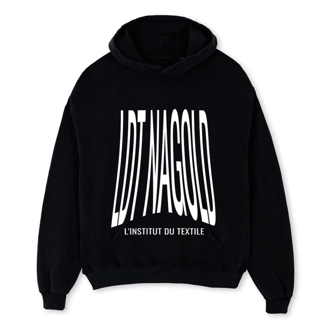 LDT BOLDHOODIE Black Oversized Hoodie.