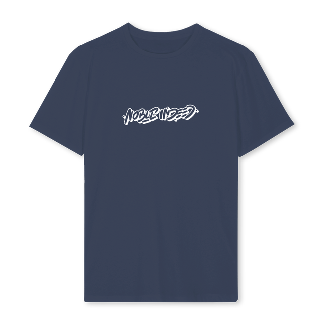 NOBLEINDEED  Navy Blue Regular Tee.