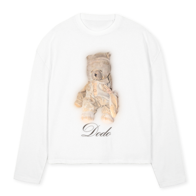 DERDODO White Oversized Boxy LS Tee.