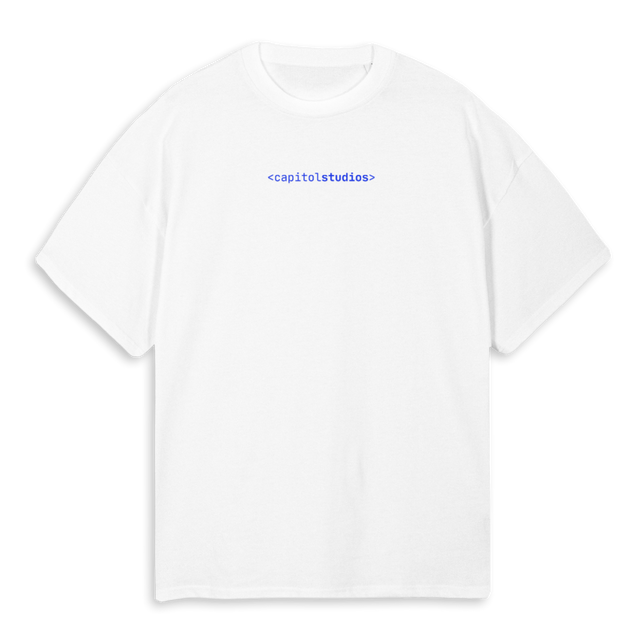FEELINGS AZUL White Oversized Tee.