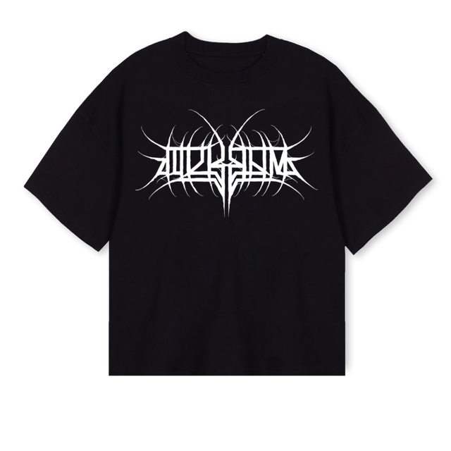 NEKROM SORDIDE  Black Oversized Boxy Tee.
