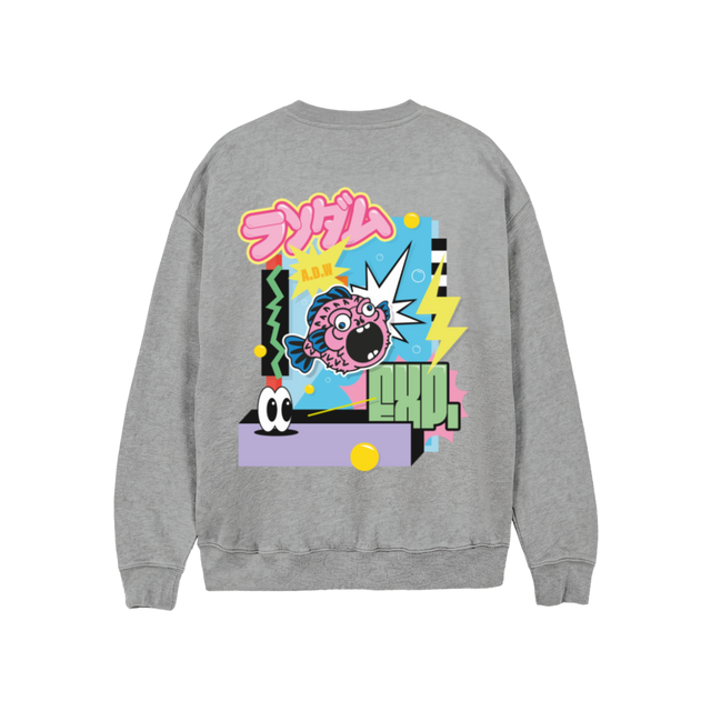 ADWXRNDMFUGU_GM Grey Marl Regular Crewneck Sweater.