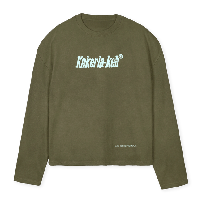 KAKERTINICAMII Vintage Olive Oversized Boxy LS Tee.