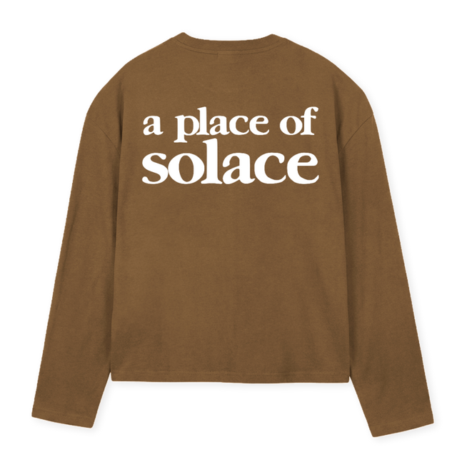APOSWATCTWO Vintage Tan Oversized Boxy LS Tee.