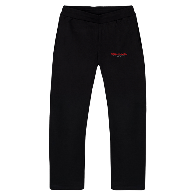 FRGL SWT Black Straight-Leg Relaxed Sweatpants.