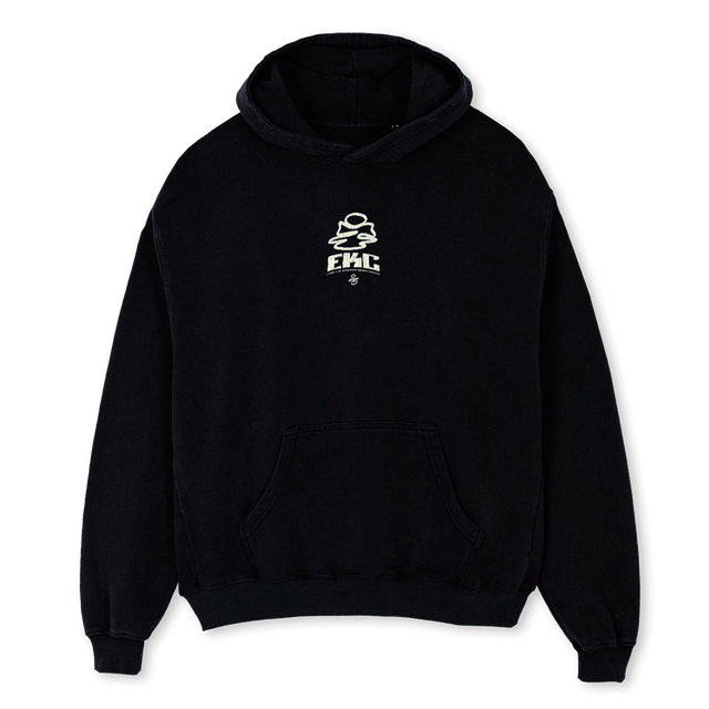 EKCHOODIE Black Oversized Hoodie.