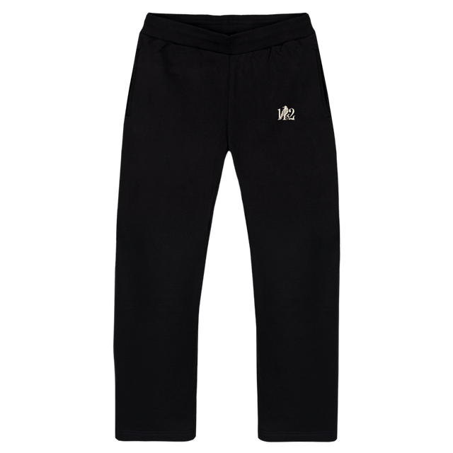 BLKCRWSWTPNTS Black Straight-Leg Relaxed Sweatpants.