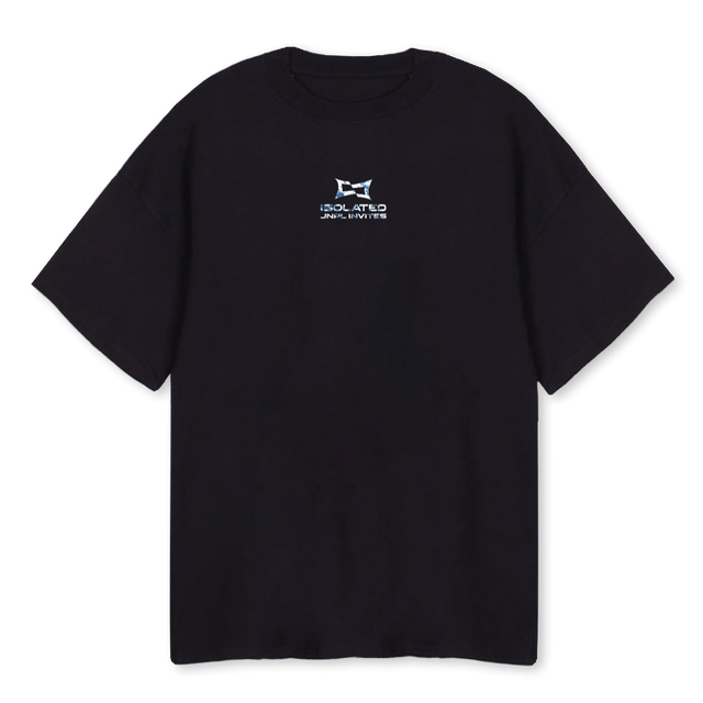 ISOLATED MERCH  Black Oversized Tee.