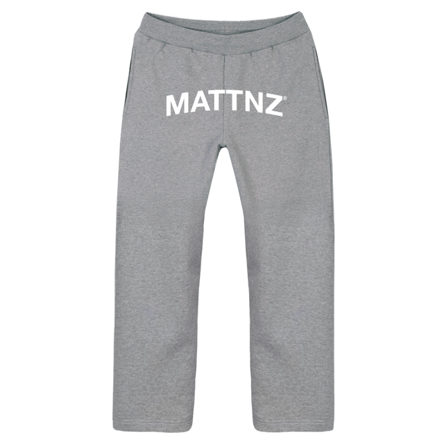 JOGGERSWHITE Grey Marl Straight-Leg Relaxed Sweatpants.