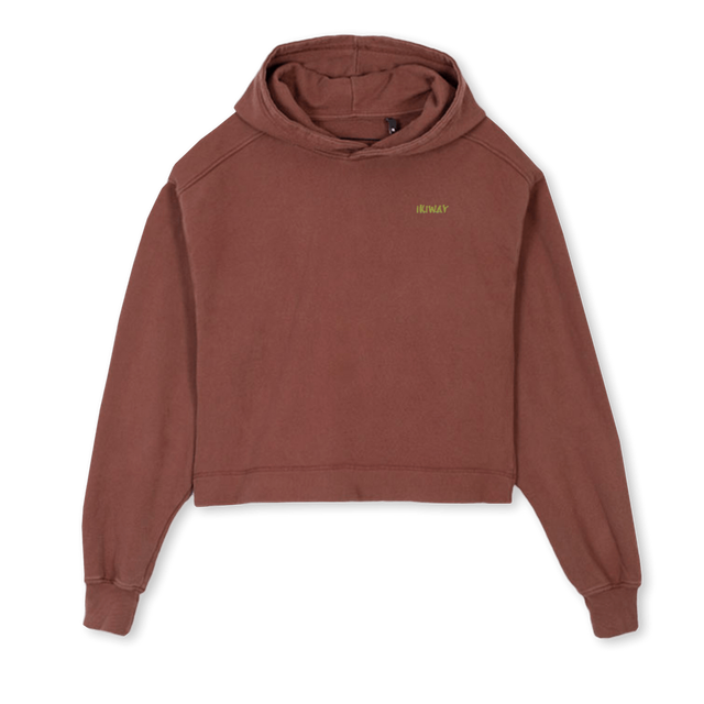 CROPBROWN Vintage Brown Cropped Hoodie.