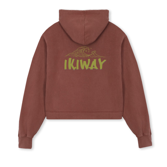 CROPBROWN Vintage Brown Cropped Hoodie.