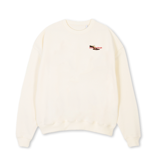SPILT Cream Oversized Crewneck Sweater.