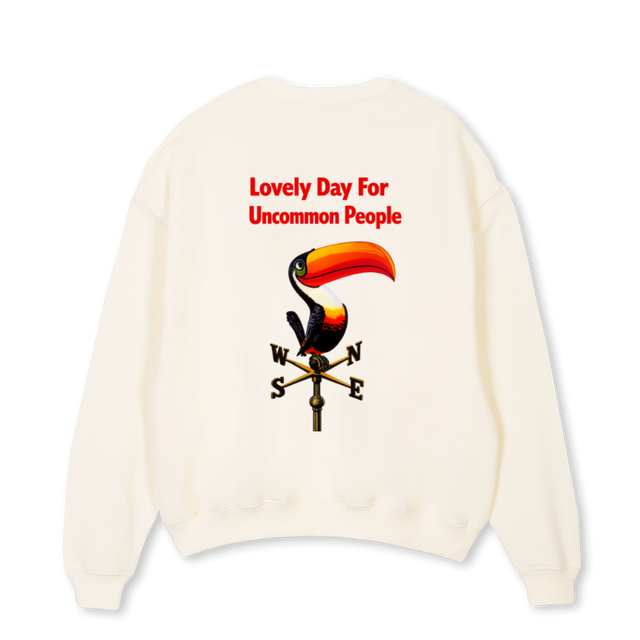 SPILT Cream Oversized Crewneck Sweater.