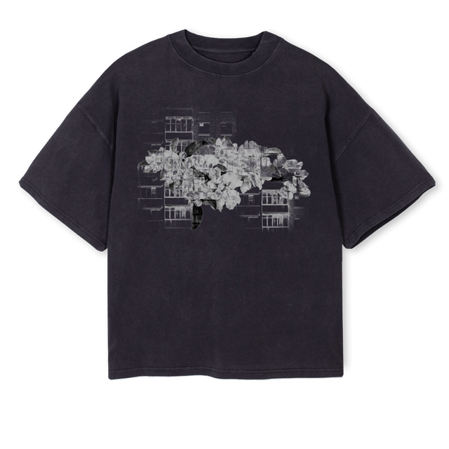 RAJ  Vintage Black Oversized Boxy Tee.