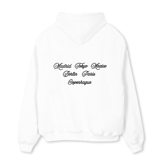 CAPITALESBLANCO White Oversized Hoodie.