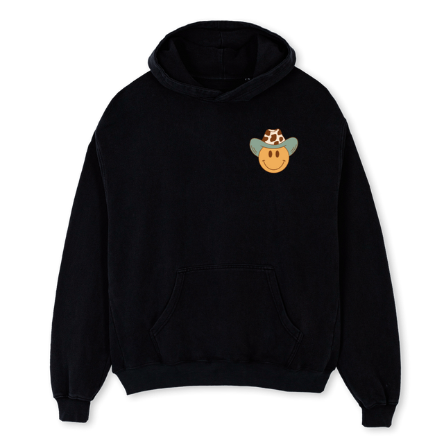 SOMBRERONEGRO Black Oversized Hoodie.