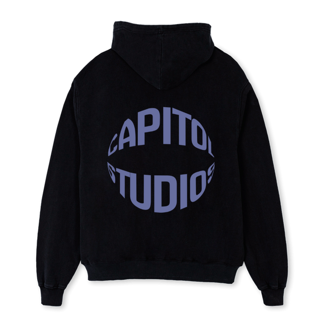 SOMBRERONEGRO Black Oversized Hoodie.