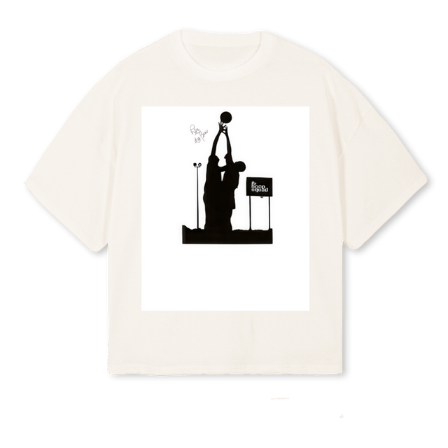 LENBIAS Vintage White Oversized Boxy Tee.