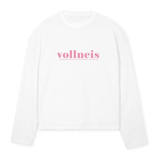 LSWHITELOGO White Oversized Boxy LS Tee.