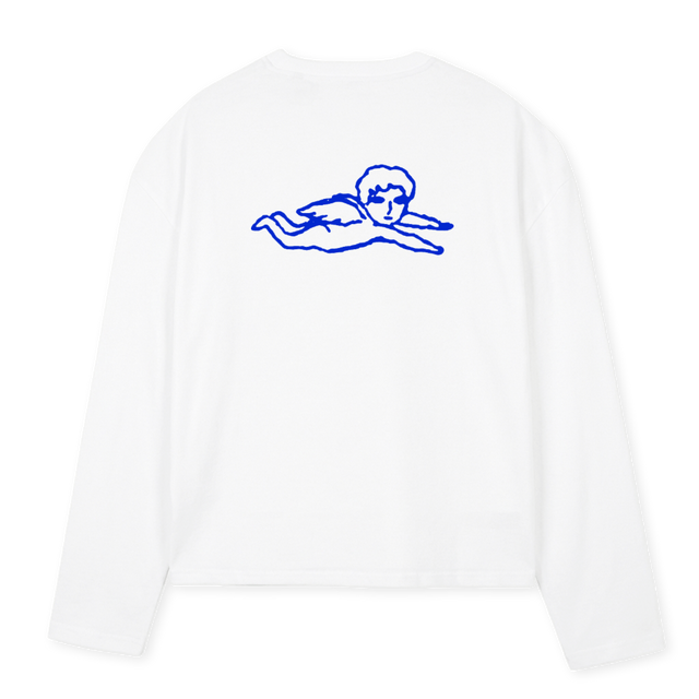 LSWHITEGENERATIONDOR White Oversized Boxy LS Tee.
