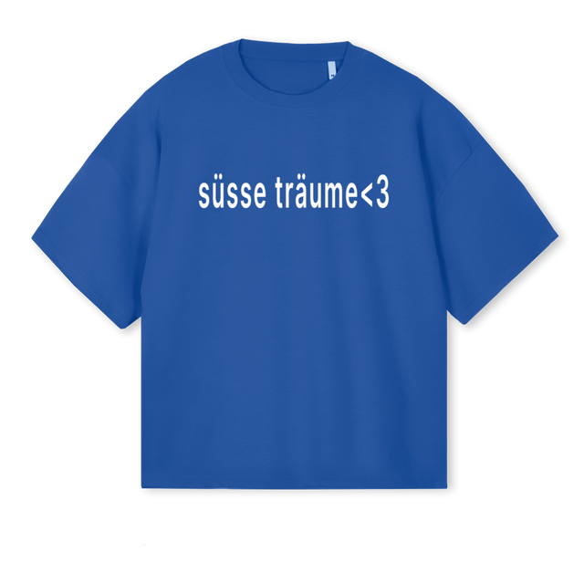 SHIRTSUSSETRAUME Cobalt Blue Oversized Boxy Tee.