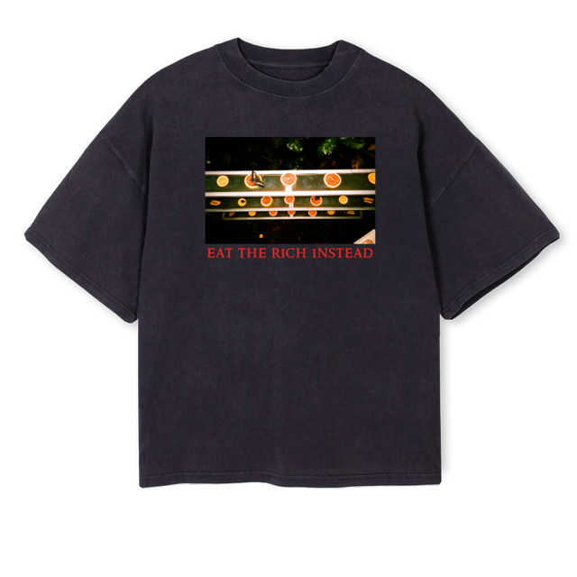 BUTTERGAB_VB Vintage Black Oversized Boxy Tee.