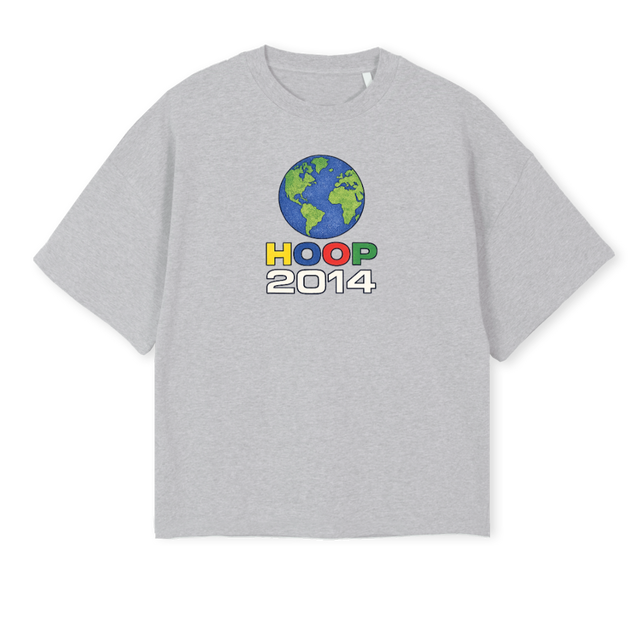 HOOPWORLDWIDE_LGM Light Grey Marl Oversized Boxy Tee.