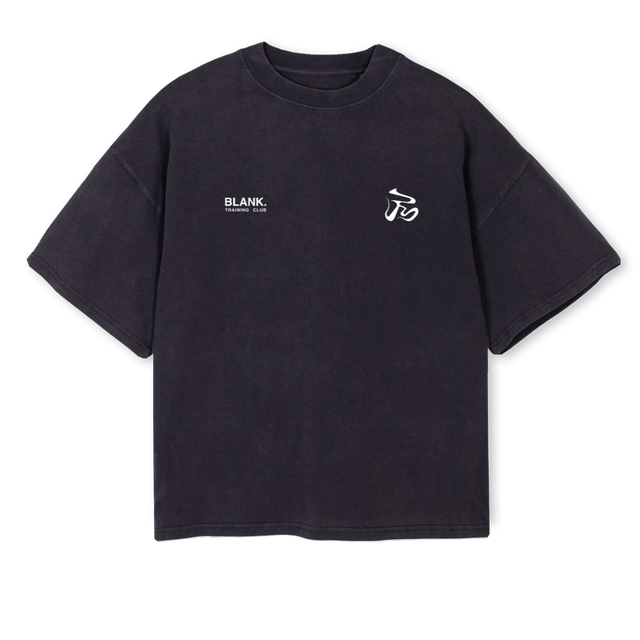 BLNK OGVTWO Vintage Black Oversized Boxy Tee.