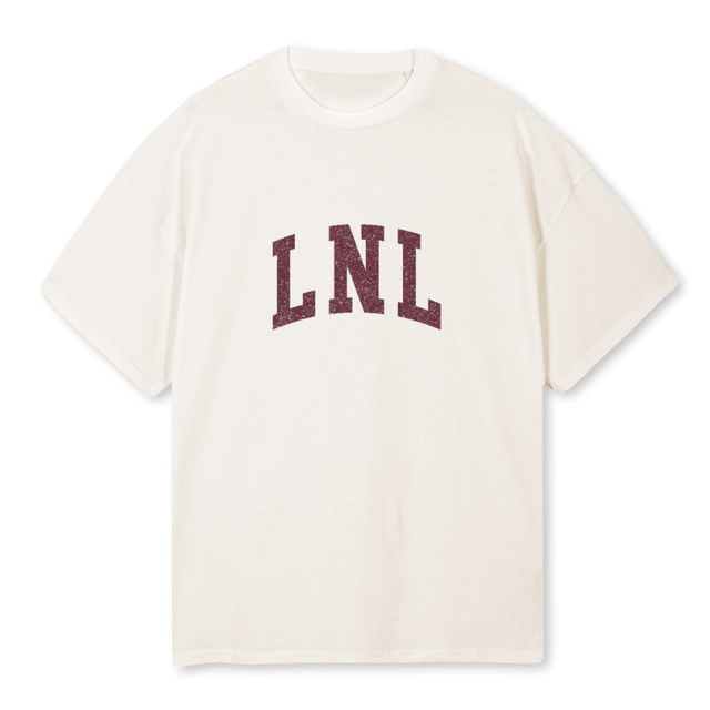 LNLWHITEBURGTEE Vintage White Oversized Tee.