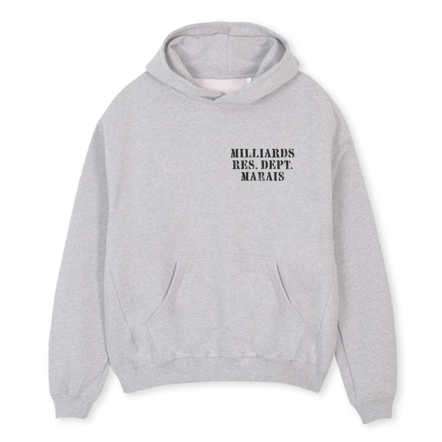 RESDEPTHOODIE Light Grey Marl Oversized Hoodie.