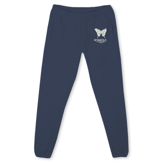 AGAABUTTERFLYPANTS Navy Blue Relaxed Sweatpants.