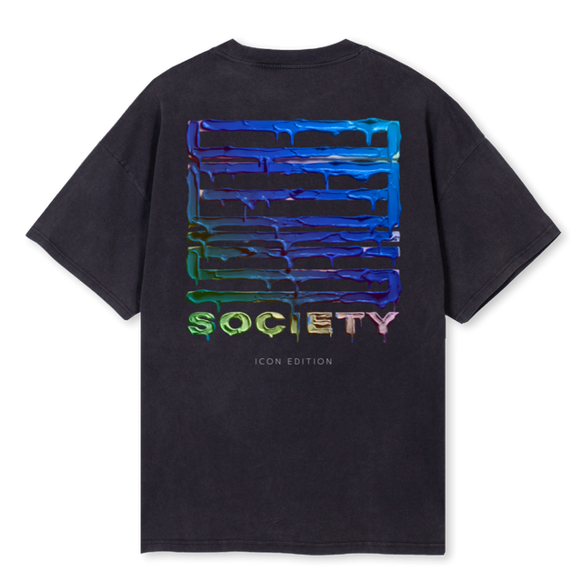 COLMELTVINT Vintage Black Oversized Tee.