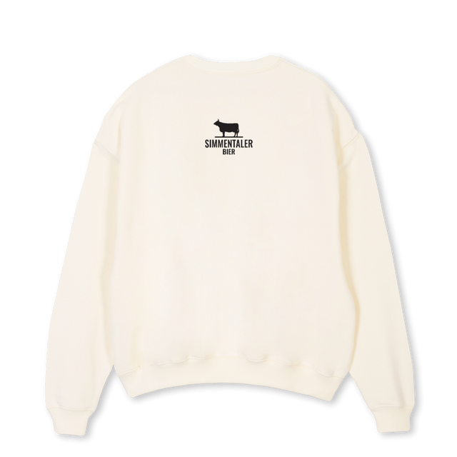 DAVIDSIMMENTALER Cream Oversized Crewneck Sweater.