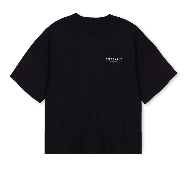 LC TWENTYSIX Black Oversized Boxy Tee.