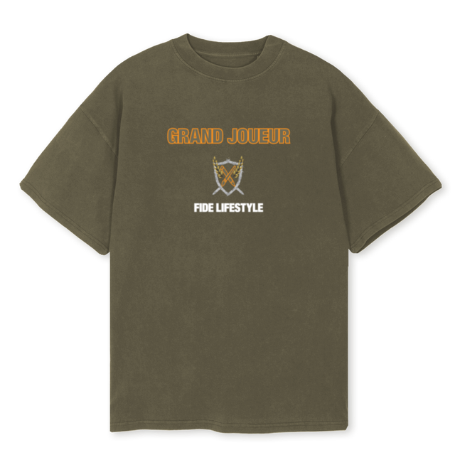 GJ TWENTYTWENTYSIX Vintage Olive Oversized Tee.