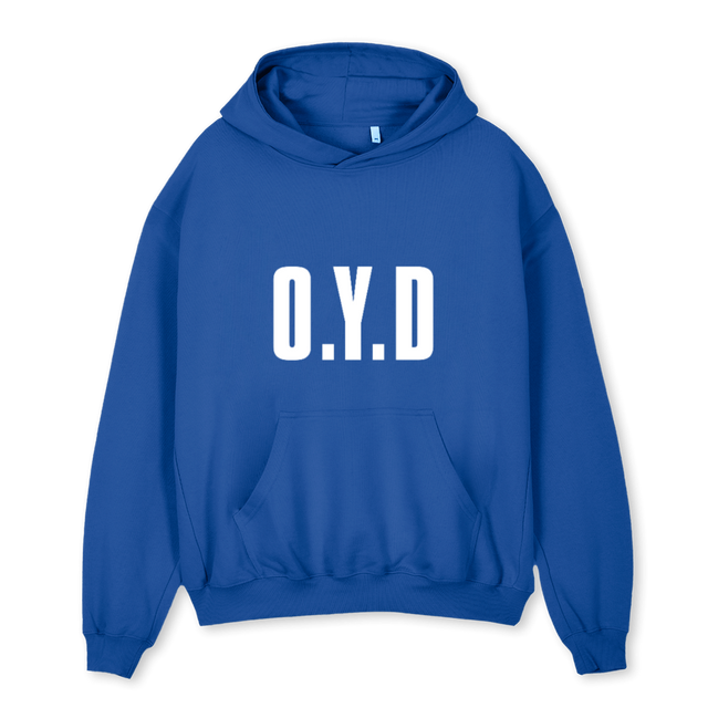 KOBALT BLAUW WIT Cobalt Blue Oversized Hoodie.