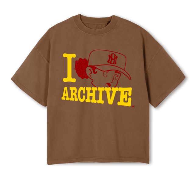 ILOVEARCHIVE Vintage Tan Oversized Boxy Tee.