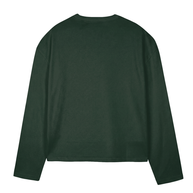 ILOVEARCHIVE Wild Green Oversized Boxy LS Tee.