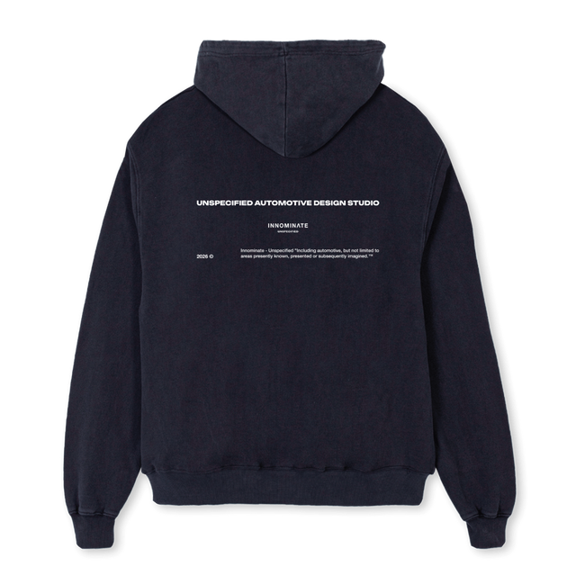 NO BRACKET Vintage Black Oversized Hoodie.