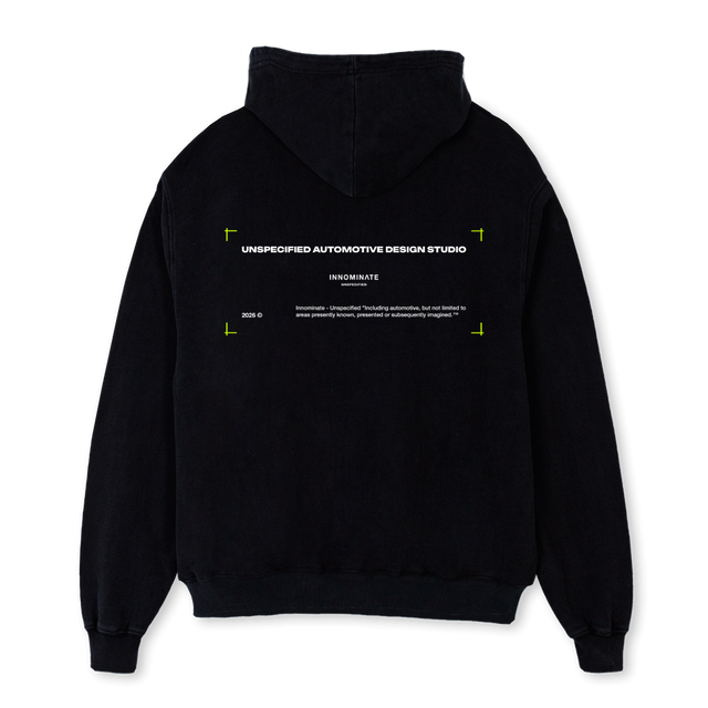 BRACKET Black Oversized Hoodie.