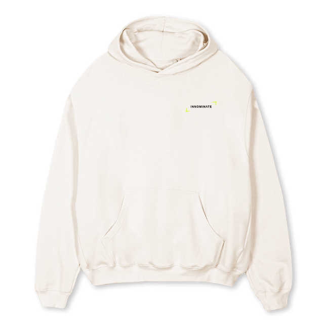 BRACKETS VI WHITEE Vintage White Oversized Hoodie.
