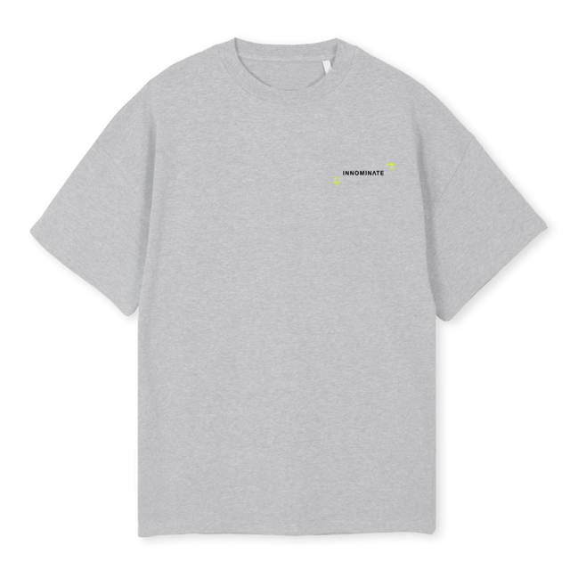 TEEGRAY Light Grey Marl Oversized Tee.