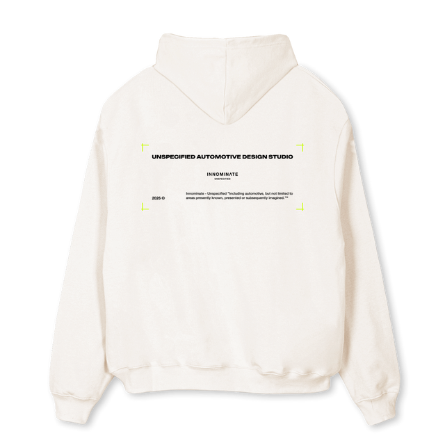 BRACKETS VI WHITEE Vintage White Oversized Hoodie.