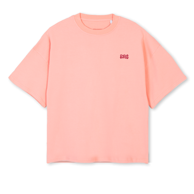 SAMPLEPUFQOSROSE Pink Clay Oversized Boxy Tee.
