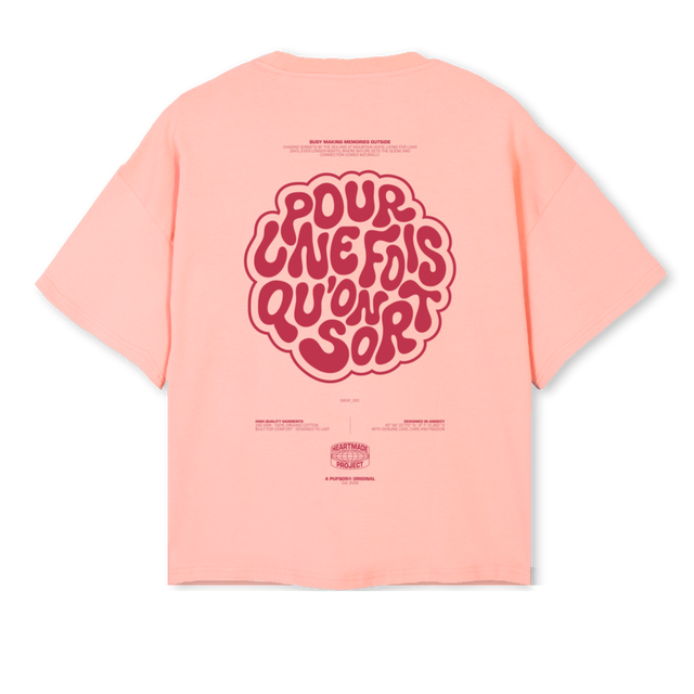 SAMPLEPUFQOSROSE Pink Clay Oversized Boxy Tee.