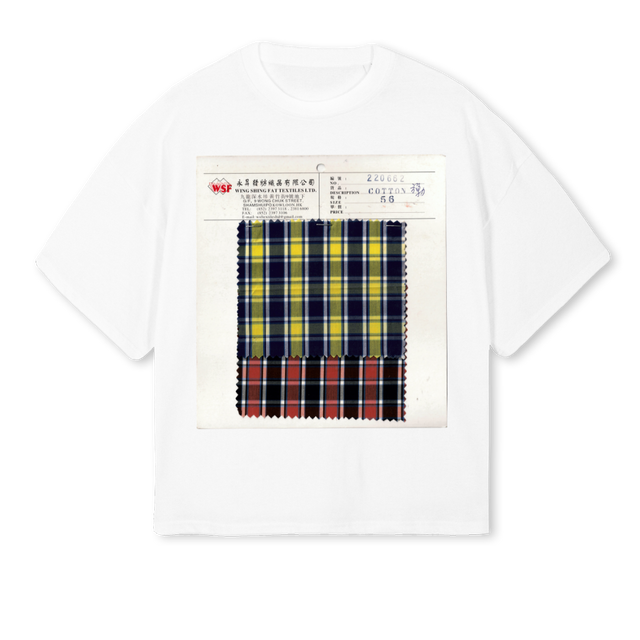 AVOIDHONGKONG White Oversized Boxy Tee.