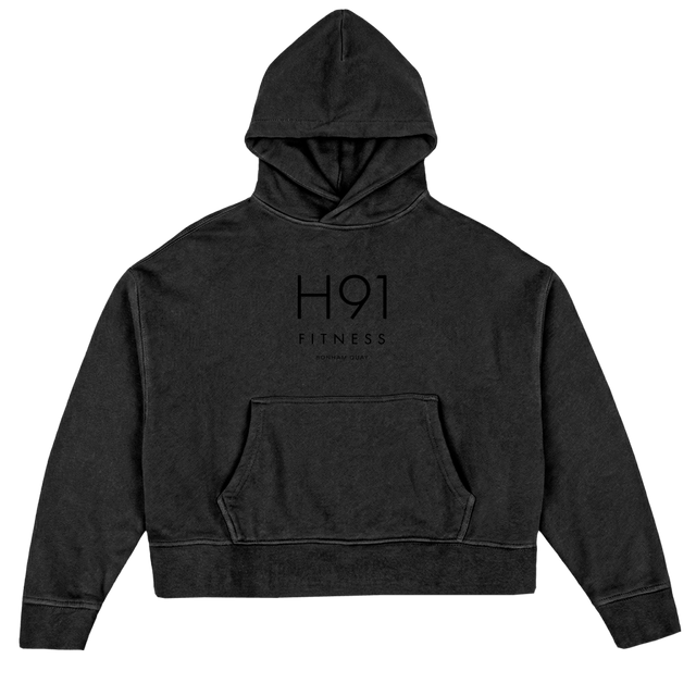 HHOODIE Vintage Black Oversized Boxy Hoodie.